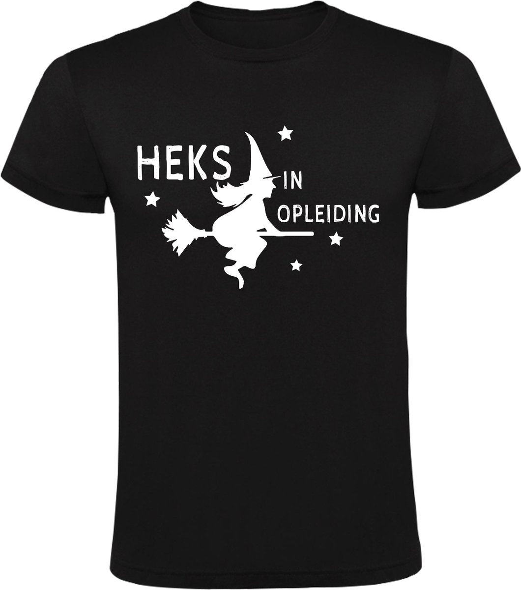 Heks in Opleiding | Kinder T-shirt 104 | Zwart | Halloween | Magie | Fantasie | Harry Potter